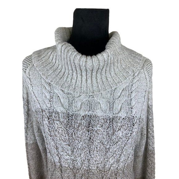 White House Black Market Size XS Sparkly Cable Knit Cowl Neck Pullover Sweater - Picture 2 of 11
